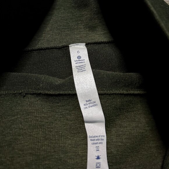 *NWOT Lululemon Women's In The Flow Crop II Leggings - Green - Picture 4 of 5